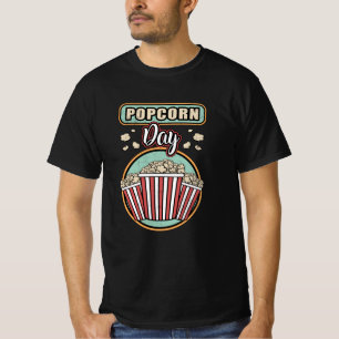 Camiseta Cinema Popcorn Day Filme Snack Pop Filme Ideia de