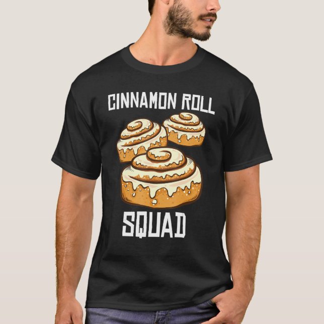 Camiseta Cinnamon Rll Squad Cinnamon Roll Baking (Frente)