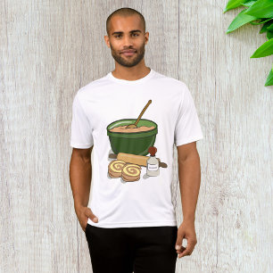 Camiseta Cinnamon Roll Baking Ingredientes Cozy Kitchen