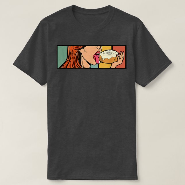 Camiseta Cinnamon Roll Honey Bun Retro Vintage Bread (Frente do Design)