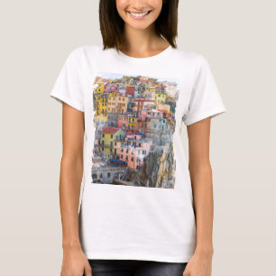 Camiseta Cinque Terre Watercolor Art