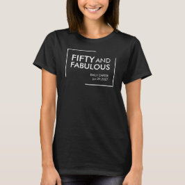 Camiseta Cinquenta e Fantástico Moderno Aniversário de 50 a