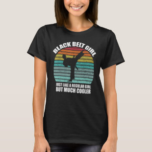 Camiseta Cinta Negra Engraçada Menina Negra Cinturão Negra