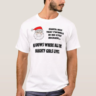 Camiseta Cintilação no olho de Santa