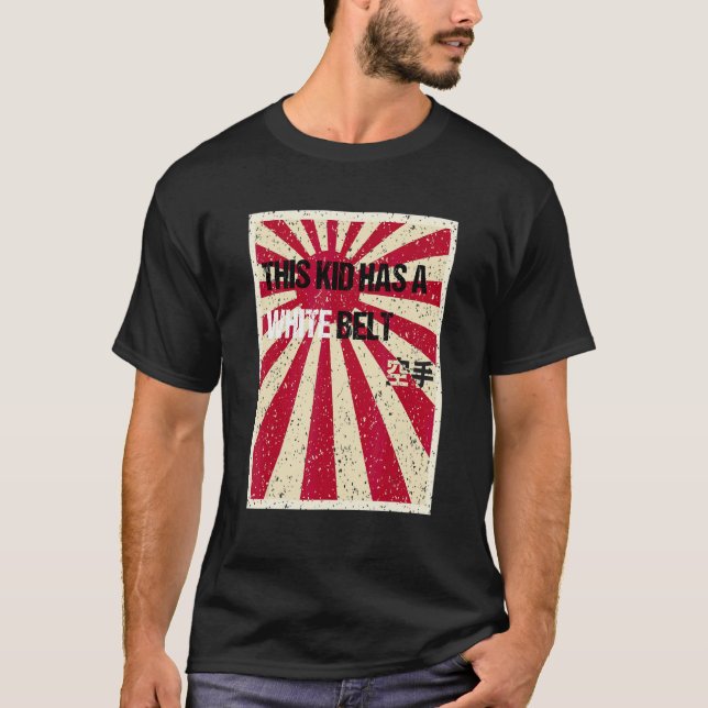 Camiseta Cinto Branco de Karatê Clássico Juvenil (Frente)