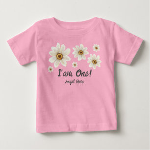 Camiseta Cinto Personalizado de Daisy de Aquarela Floral do