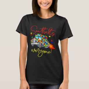 Camiseta Cintos de Segurança Todos Autismo Sensibilização M