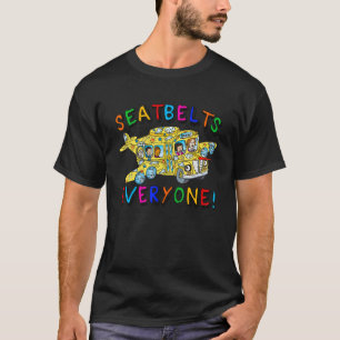 Camiseta Cintos De Segurança Todos Engraçado Ônibus Escolar
