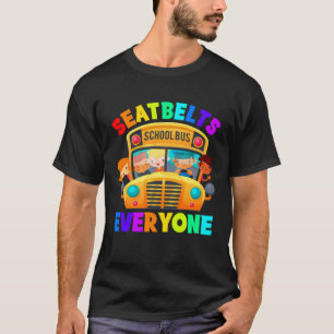 Camiseta Cintos de Segurança Todos Motorista de Ônibus Esco