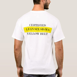 Camiseta Cinturão Amarelo Seis Sigma (impressão traseiro)