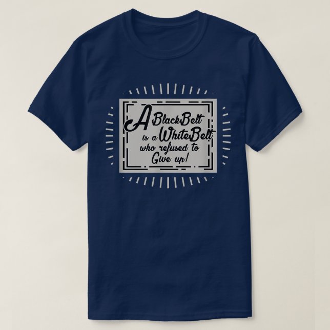 Camiseta Cinturão Branco para Rua de Arte Marcial de Motiva (Frente do Design)