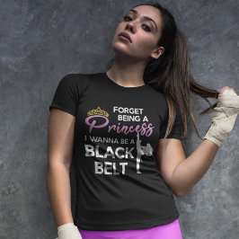 Camiseta Cinturão Negro Funny Karate Dizendo Para Garota Ta