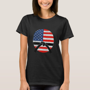 Camiseta Cinturão Preto Americano de Karate Judô de Jiu Jit