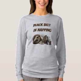 Camiseta Cinturão Preto Em Preguiça De Preguiça