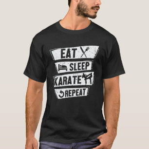 Camiseta Cinturão Preto Ninja Comer Dormir Karatê Repetir K