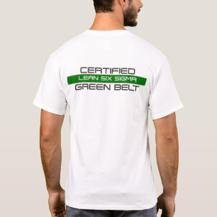 Camiseta Cinturão Verde Lean Six Sigma (impressão traseiro)
