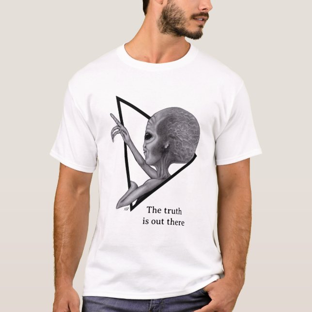 Camiseta Cinza, a verdade está lá fora (Frente)
