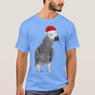 Camiseta Cinza africana papagaio Feliz Natal
