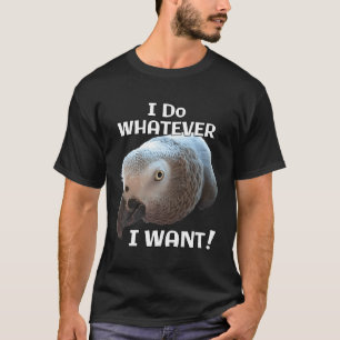 Camiseta Cinza Africana, Papagaio, o que eu quiser