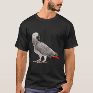 Camiseta Cinza africana Parrot Bird S