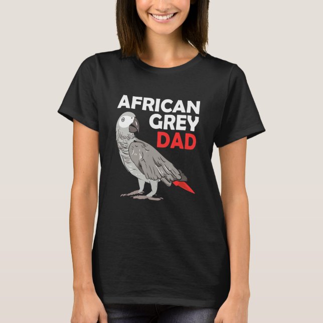 Camiseta Cinza Africano Pai do Congo Pássaro Pai (Frente)