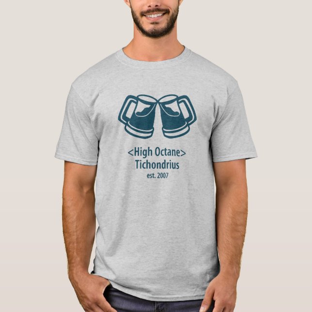 Camiseta Cinza alta octanagem do T (Frente)