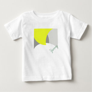 Camiseta Cinza Amarela Abstrato