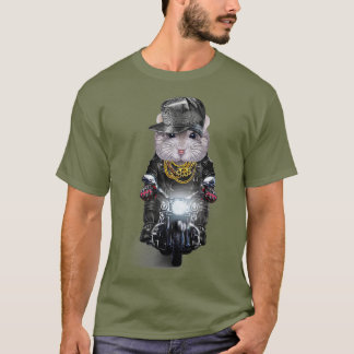 Camiseta Cinza Anã Hamster vestindo Anel de Boné Hip