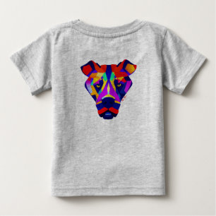 Camiseta cinza bebé costas do cachorro de Alexande