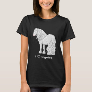 Camiseta Cinza Branca de Anã Vanner Gypsy Horse