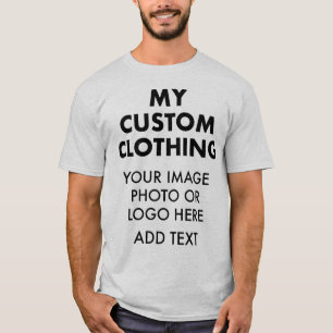 Camiseta Cinza Claro PERSONALIZADA para HOMENS
