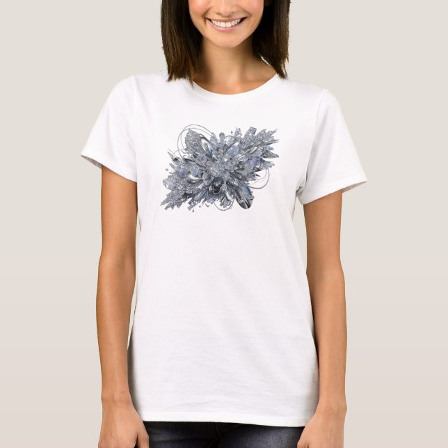 Camiseta Cinza com Frase de ARTE ABSTRATA Snappy (Frente)