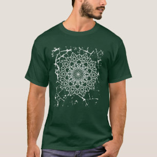 Camiseta Cinza com Mandalas Grunge