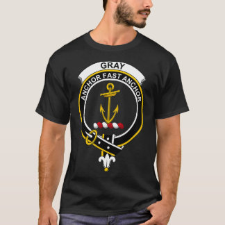 Camiseta Cinza Crest Tartan Clan Scottish Clan