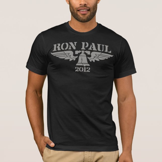 Camiseta Cinza da liberdade de Ron Paul (Frente)