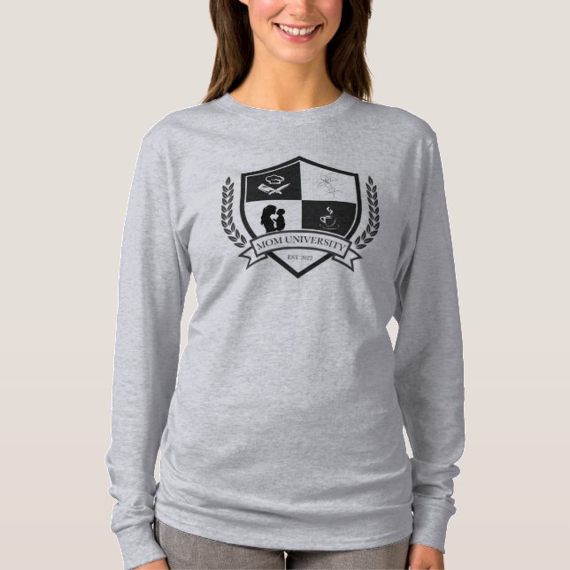 Camiseta Cinza da Universidade da Mãe. 2022 (Frente)