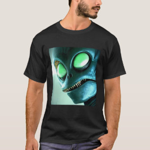 Camiseta cinza de área UAP 51 de OVNI alienígena fora deste