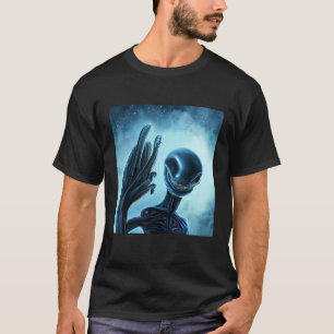 Camiseta cinza de área UAP 51 de OVNI alienígena fora deste