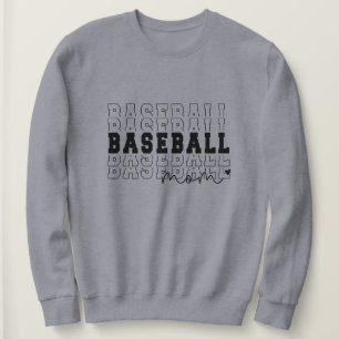 Camiseta Cinza de Baseball Mãe Personalizada