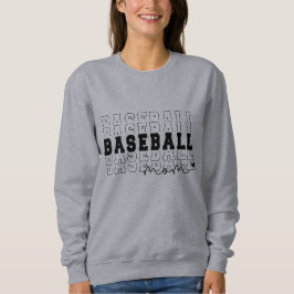 Camiseta Cinza de Baseball Mãe Personalizada