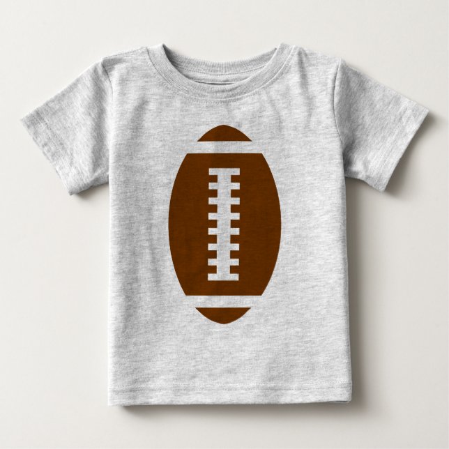 Camiseta CINZA DE BEBÊ DE FUTEBOL | Gráfico de futebol fron (Frente)