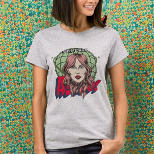 Camiseta Cinza de desenho desenhado pela mão legal de Astro