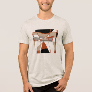 Camiseta Cinza de ferrugem bege preto Formas negras MCM Pro
