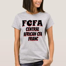Camiseta Cinza de franco CFA da África Central do FCFA