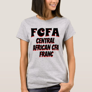 Camiseta Cinza de franco CFA da África Central FCFA