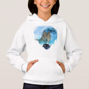Camiseta Cinza de Lobo de Madeira de Lua Cheia Fuga