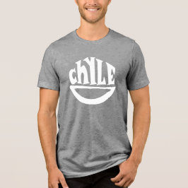 Camiseta Cinza de logotipo do Chyle Smile/T-shirt branca
