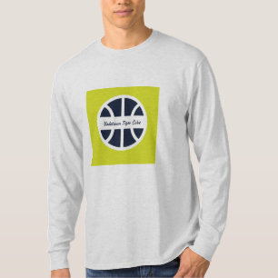 Camiseta cinza de manga comprida com design esport