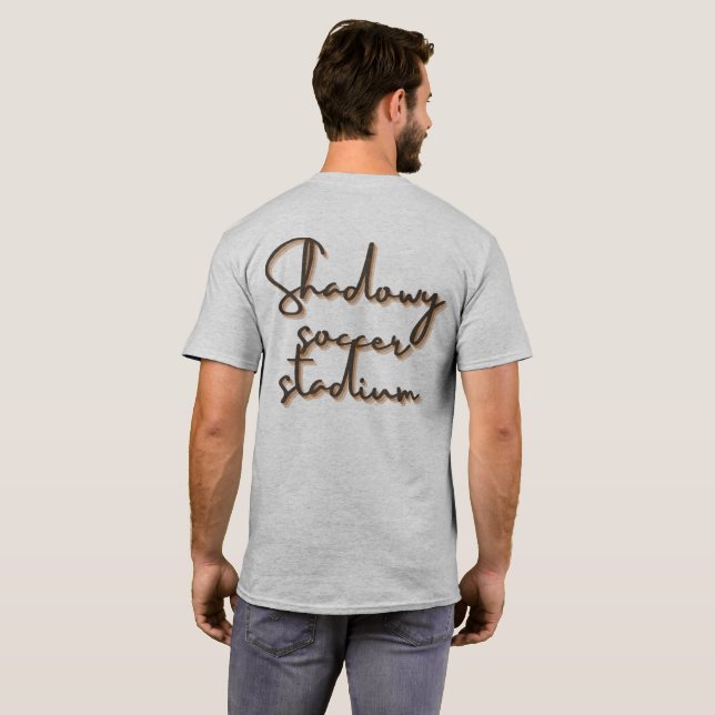 camiseta cinza de manga curta (Parte Traseira Completa)