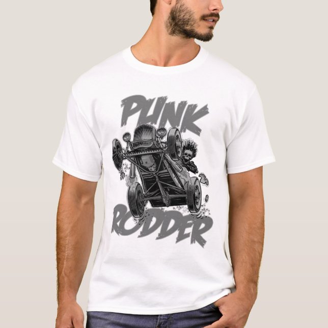Camiseta Cinza de Rodder do punk (Frente)